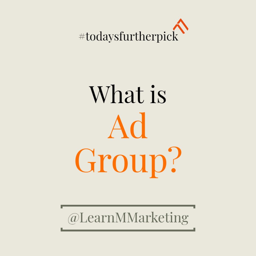 LearnMMarketing's tweet photo. In #todaysfurtherpick, we are answering the question "What is an ad group?"

To learn more about #digitalmarketing terms, visit the link👇🧡
https://t.co/a3WwuCyyWb https://t.co/6LnHE5yRa8