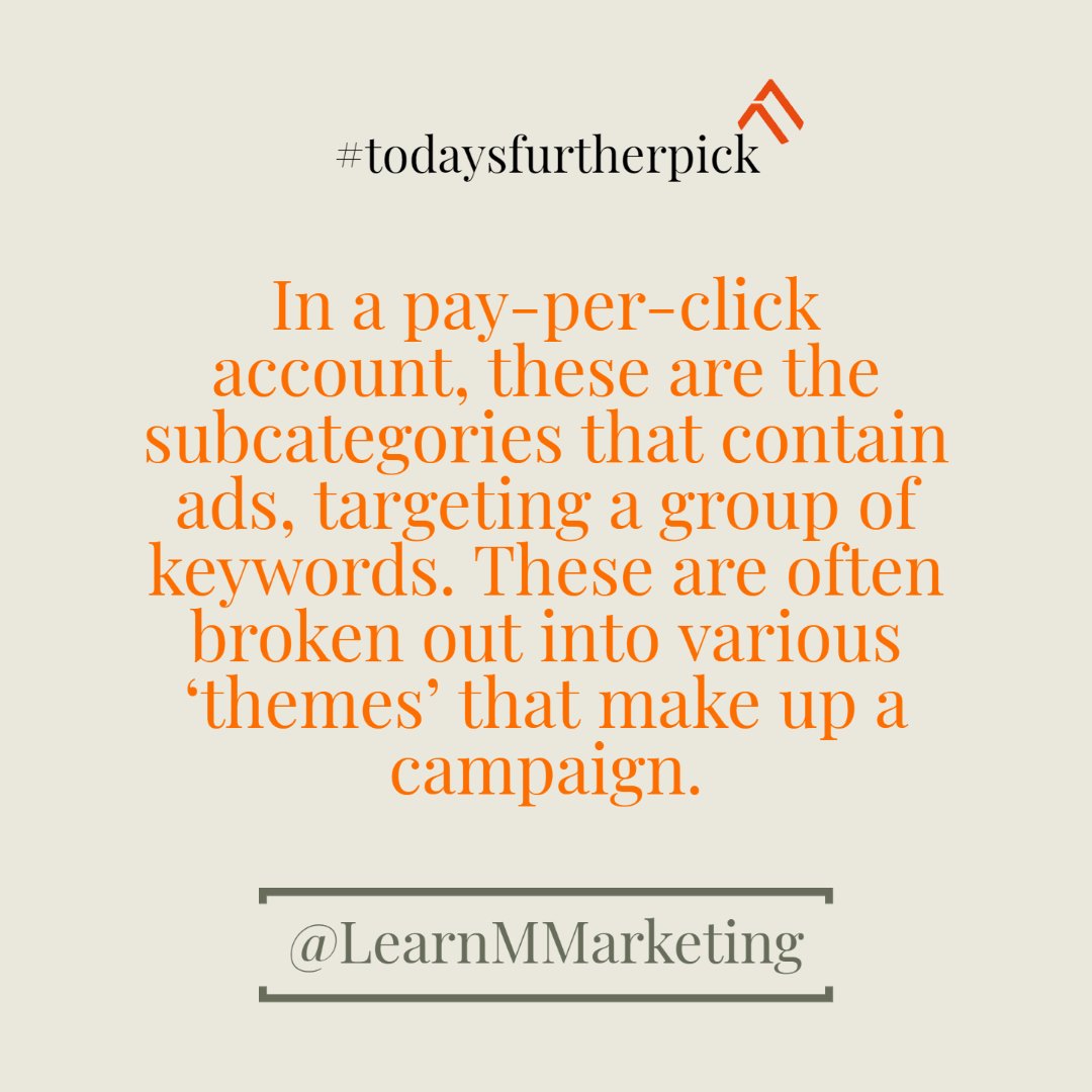 LearnMMarketing's tweet photo. In #todaysfurtherpick, we are answering the question "What is an ad group?"

To learn more about #digitalmarketing terms, visit the link👇🧡
https://t.co/a3WwuCyyWb https://t.co/6LnHE5yRa8