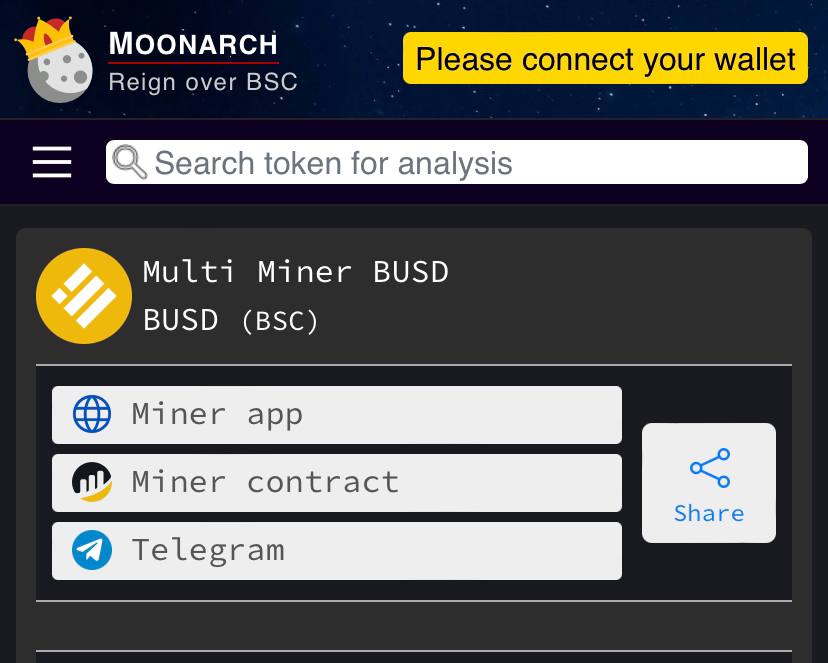 MultiMinerBsc's tweet photo. We are #Listed on #Moonarch everything is going according to plan. Join our Telegramm and other socials to stay up to date with all news. 

Site: https://t.co/5xdxgR3nUE https://t.co/RjMuDmcgU1
Telegram: https://t.co/Rg5CTcxwX6

#MultiMiner #BNB #Bitcoin #ETH #passiveincome #BSC https://t.co/MRpy9l4FG5