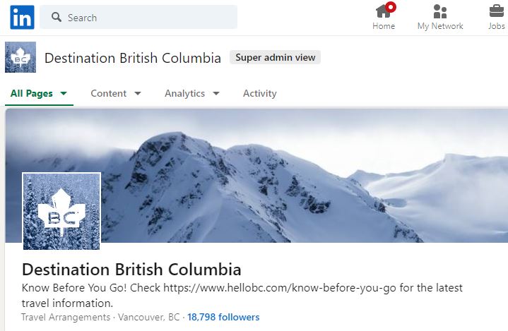 Have you followed us on @LinkedIn? Join our LinkedIn community for the latest updates about tourism in BC including our marketing, destination development, industry learning, cooperative community-based programs, and visitor servicing efforts. Follow us👇linkedin.com/company/destin…