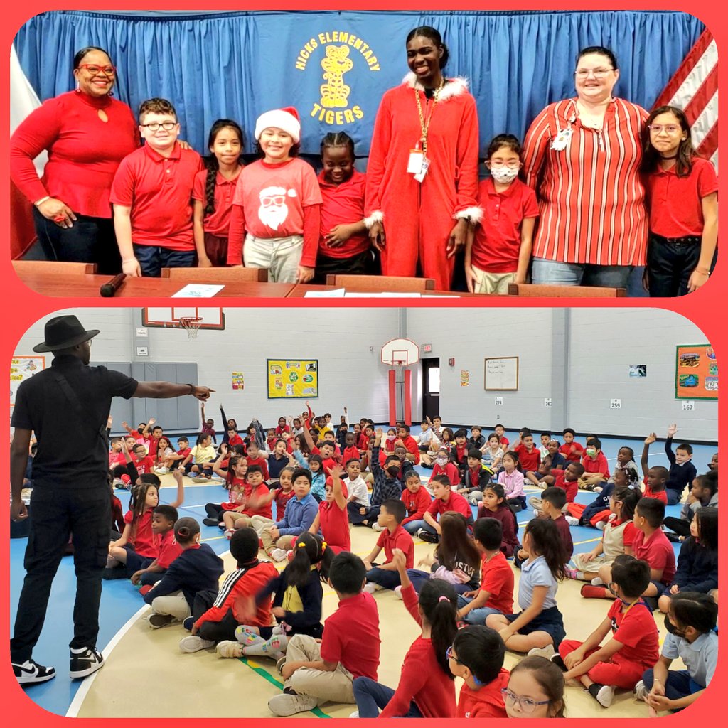 vsspille2's tweet photo. WE put the spotlight on EMPATHY & colored it RED. I can't think of a better time of year to learn all about EMPATHY. Our school was truly a red sea today. The kids also enjoyed the Super Friends presentation. @HicksTigers
#BecomingBetterHumans
#CharacterStrong
#CharacterCounts https://t.co/1n8DtuWx6g