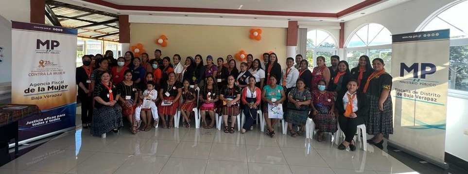 La Fiscalía de Distrito y Agencia Fiscal de la Mujer de Baja Verapaz se suman a la campaña Únete para poner fin a la violencia contra las mujeres. 

#PintaelMundodeNaranja #25N #16DíasdeActivismo #NoMásViolenciaContraLasMujeres 🟠