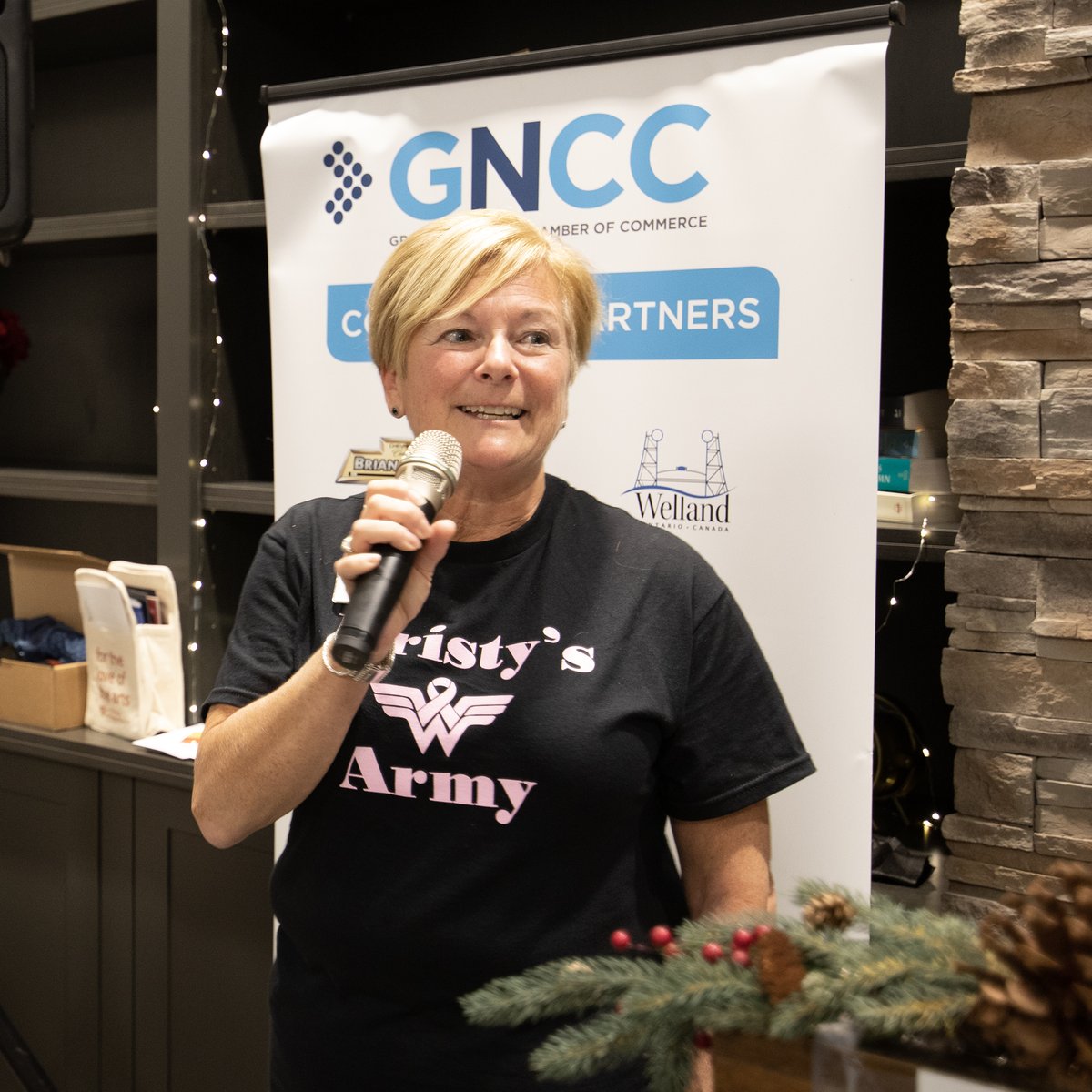 A generous donation of $10,239.75 was presented to <a href="/WellspringNIA/">Wellspring Niagara</a>  from Kristy's Army and <a href="/MeridianCU/">Meridian CU</a>  at tonight's #BA5. Thank you to all attendees for joining and learning about the incredible programs and services offered at Wellspring. Enjoy the rest of the evening at BA5!