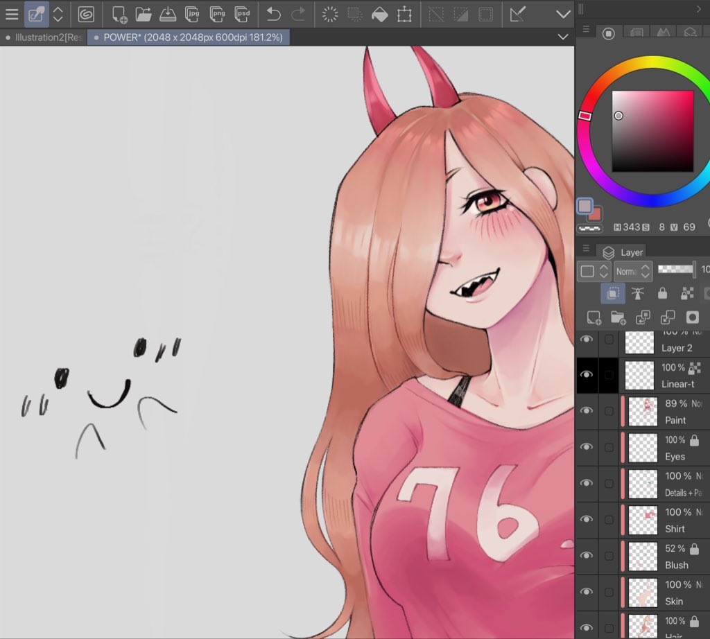 lennyislenore's tweet photo. HELP GAHh this is taking me so long :,) 

#WIP #chainsawman  #Chainsawmanpower #HELP https://t.co/YQPYh7C5J3
