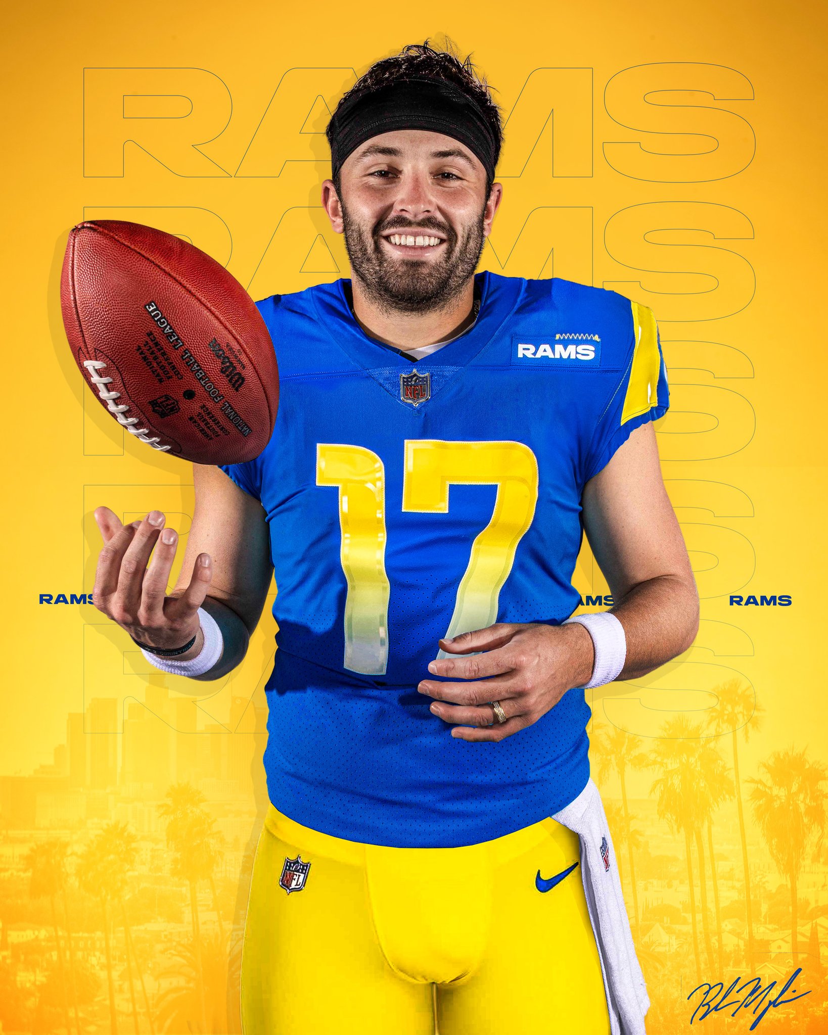 Ari Meirov on X: Baker Mayfield will wear No. 17 with the Rams.   / X