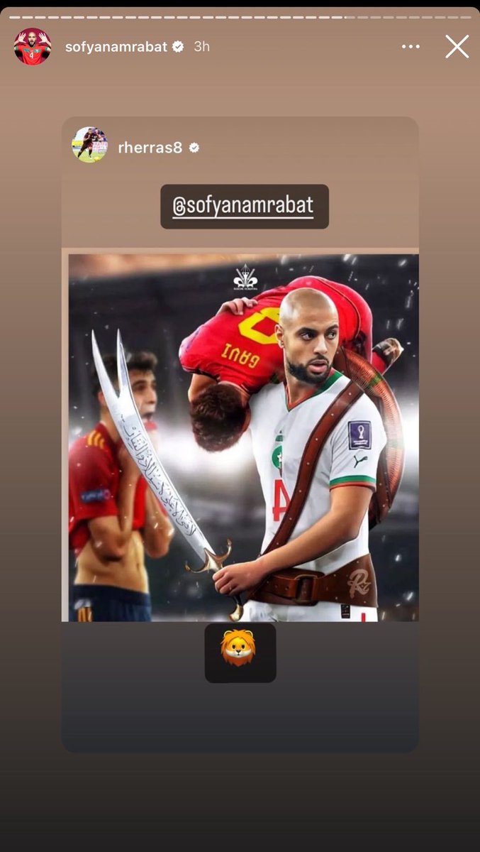 partidazocope's tweet photo. 😱 ¡INCREÍBLE!

😰 Las fotos que ha compartido en Instagram el mediocentro de Marruecos Sofyan Amrabat

⁉️ ¿Qué te parecen?

📻 #COPEMundial https://t.co/uRLmQcU4q5