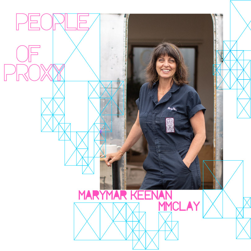 Check out our first feature in our People of PROXY series, an interview with MaryMar Keenan, the designer + artist who founded <a href="/mmclay_ceramics/">Mary Mar Keenan</a>.  We talk about her thoughts on building community and how her Airstream turned shop came to PROXY.

Read more @ proxysf.net/blog/?item=8320