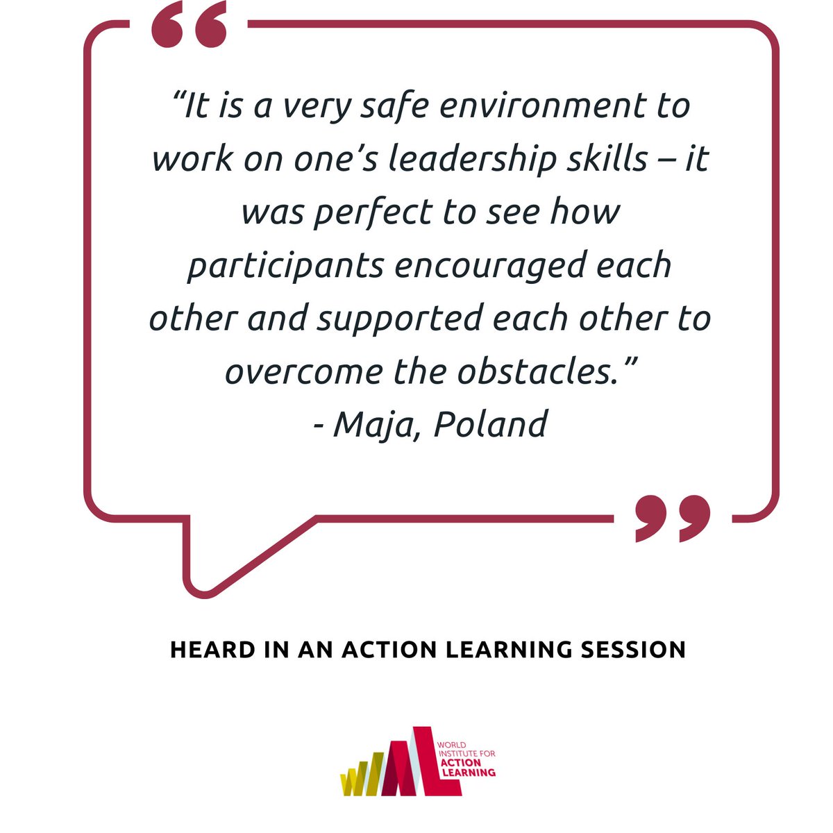 WIAL_INTL's tweet photo. "Action Learning is a very safe environment to work on one's leadership skills!"
#wial #actionlearning
#coaching #leadership #leadershipcoaching #corporatechange #culturechange #traininganddevelopment #executivedevelopment #management #teamcoaching
#ICF #CCE #ICFCCE https://t.co/duyJTIy80W