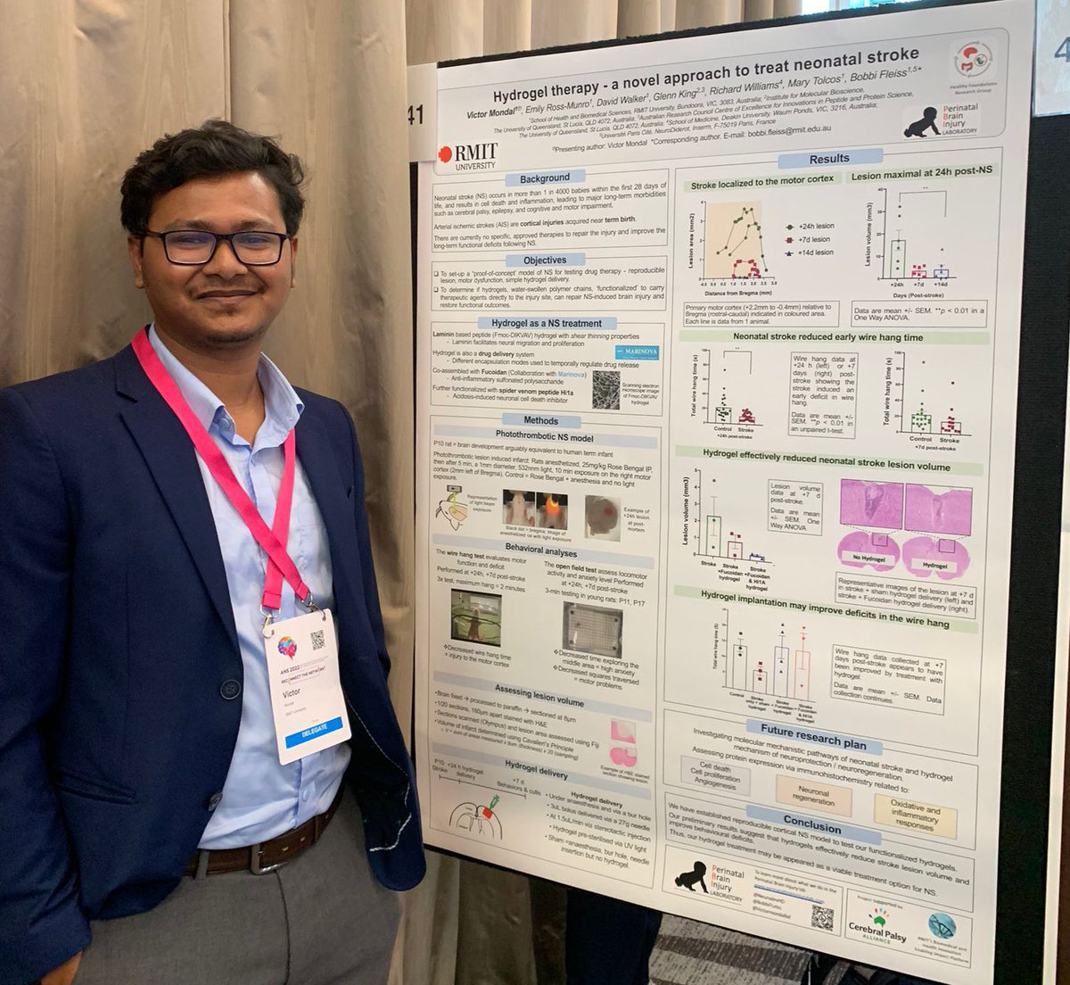 Dr Bobbi Fleiss (@bobbifleiss) on Twitter photo Innovative multi-drug release hydrogel to treat neonatal stroke - amazing poster presentation today from <a href="/Victormondalbd/">Victor Mondal</a> <a href="/AusNeuroSoc/">Australasian Neuroscience Society (ANS)</a> #ANS22 Innovative multi-drug release hydrogel to treat neonatal stroke - amazing poster presentation today from <a href="/Victormondalbd/">Victor Mondal</a> <a href="/AusNeuroSoc/">Australasian Neuroscience Society (ANS)</a> #ANS22