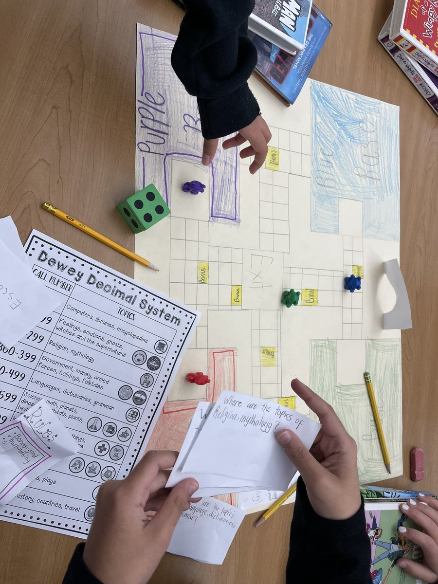 jmwilsonHTSD's tweet photo. I am so excited to see what games the 4th and 5th graders are designing to teach the Dewey Decimal System!! @HTSD_Langtree @WeAreHTSD #deweydecimalsystem #libraryclass #gamedesign https://t.co/vh2fxDC4ZV