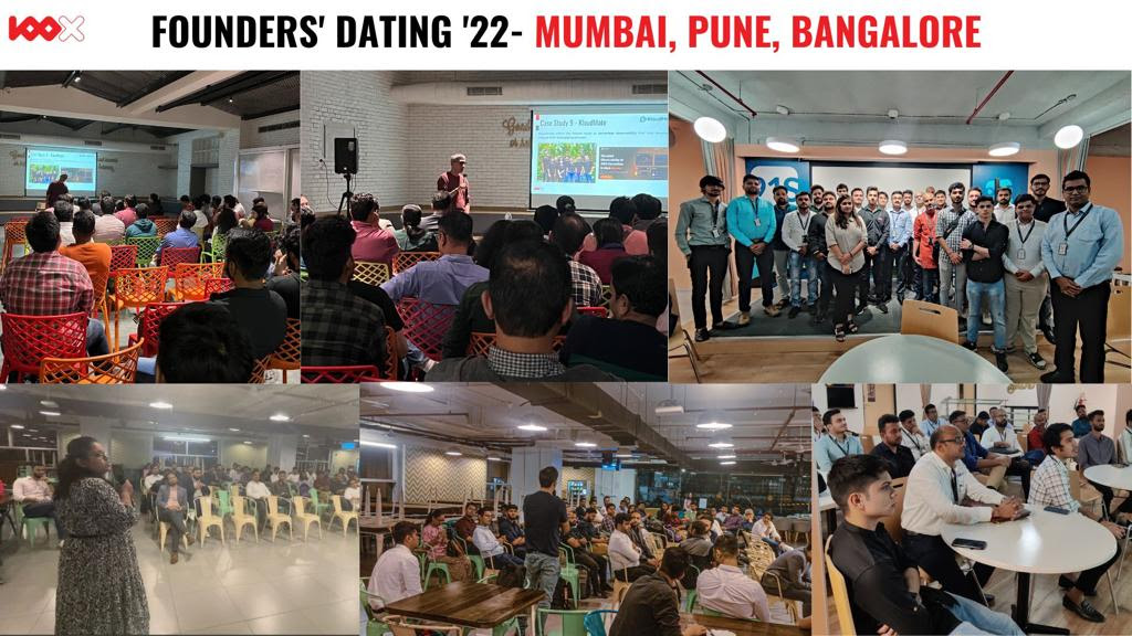 100X_VC's tweet photo. This year, we witnessed the participation of more than 500 entrepreneurs &amp; professionals across 3 cities(Bangalore, Mumbai &amp; Pune) for our Founders' dating event. Read more : https://t.co/XyQtr68PM6

#FounderDating #Bengaluru #Mumbai #Pune #Networking #100XVC

(10/15) https://t.co/82cZt8RZX1