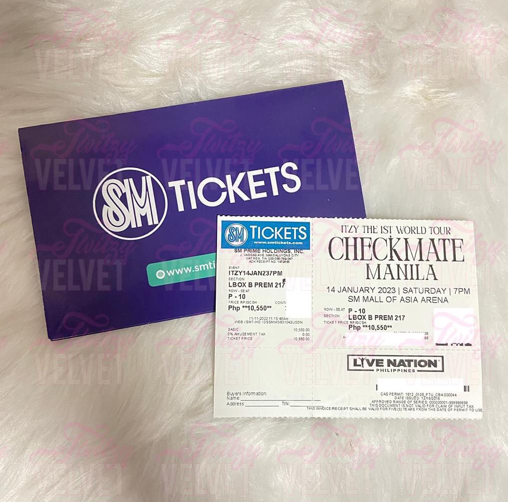 twitzyvelvetph's tweet photo. WTS LFB ITZY CHECKMATE MANILA CONCERT DAY 1 TICKET

LBB PREMIUM 217 ROW P SEAT 10
PRICE: 10,650php

-selling it as the same price I got it + online fee.
-can do meet-up or shipping

RFS: got VIP instead https://t.co/jCwTF9Vczw