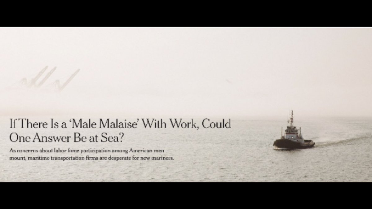 talmonsmith's tweet photo. New dispatch: I embedded with a marine oil transport crew to see both their skills &amp; the male labor shortage up close…despite all of the zoom-doable jobs, we still need to do/move actual stuff &amp; need oil mariners. do guys en masse know of/want these jobs?
https://t.co/w2luEPWFbw https://t.co/gJQGnEe7Sr