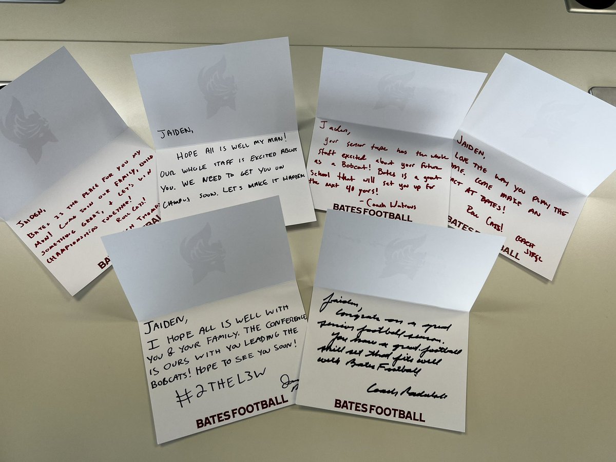 Thank you <a href="/CoachRadulski/">Tom Radulski</a> <a href="/CoachJirgl/">Ryan Jirgl</a> and staff! <a href="/Bates_Football/">Bates Football</a> #RollCats