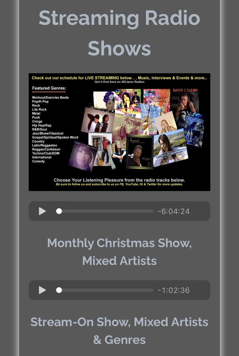 Streamondistro (music distributor) (@streamondistro) on Twitter photo Thanks to <a href="/NDJamzRadio/">NDJamzRadio</a> for playing The StreamOnDistro Show
Featuring <a href="/itsandiistyron/">Andii Styron Music</a> <a href="/sanohill/">Sano Hill 🎶 Presave #Andsowefall #OutAug15</a> <a href="/Rbhhubbardmusic/">Rodney B. Hubbard</a> <a href="/sucrepop/">Sucrepop</a> @ailshamusic <a href="/aineogmusic/">Aine O Gorman</a> <a href="/KeatingVickie/">Victoria Keating</a> <a href="/HankWedel/">Hank Wedel</a> <a href="/ulganima1984/">Igor Lisul</a> <a href="/Amycanbe/">Amycanbe</a> #radio #radioshow
ndjamzradio.com Thanks to <a href="/NDJamzRadio/">NDJamzRadio</a> for playing The StreamOnDistro Show
Featuring <a href="/itsandiistyron/">Andii Styron Music</a> <a href="/sanohill/">Sano Hill 🎶 Presave #Andsowefall #OutAug15</a> <a href="/Rbhhubbardmusic/">Rodney B. Hubbard</a> <a href="/sucrepop/">Sucrepop</a> @ailshamusic <a href="/aineogmusic/">Aine O Gorman</a> <a href="/KeatingVickie/">Victoria Keating</a> <a href="/HankWedel/">Hank Wedel</a> <a href="/ulganima1984/">Igor Lisul</a> <a href="/Amycanbe/">Amycanbe</a> #radio #radioshow
ndjamzradio.com