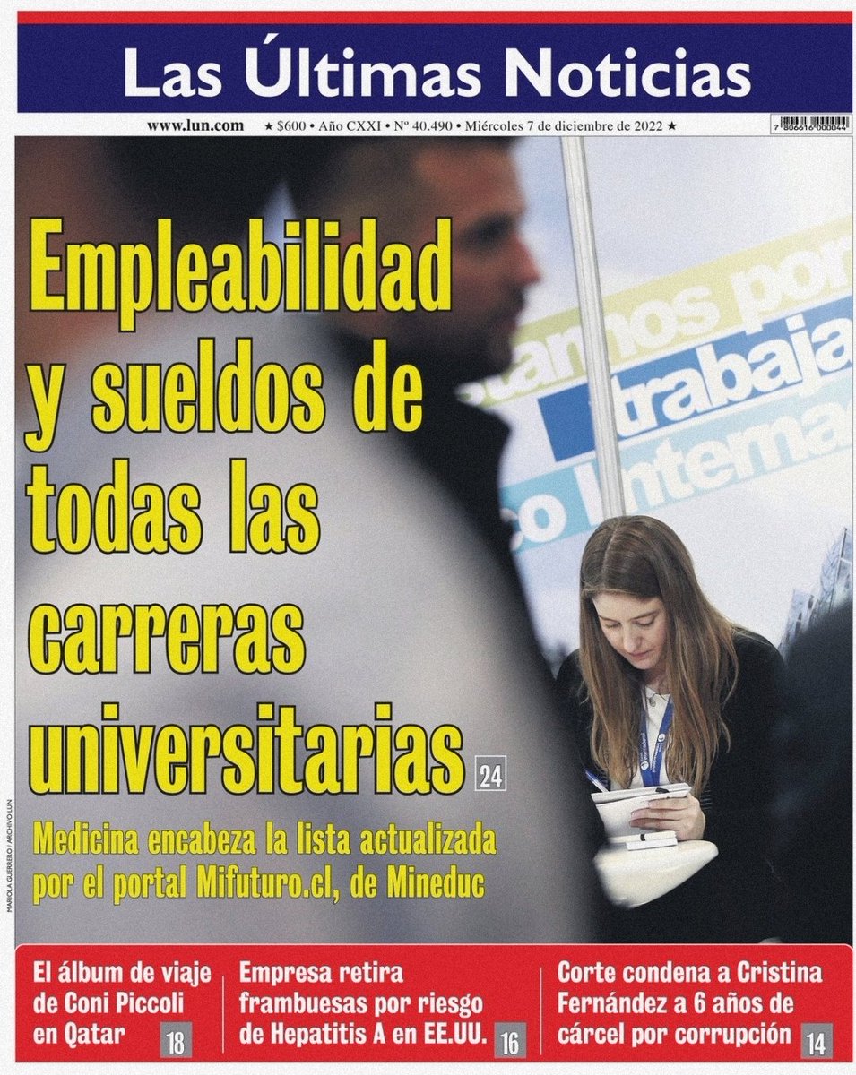 lun's tweet photo. Esta es la #PortadaLUN de este miércoles 7 de diciembre.
Revise nuestra edición en https://t.co/HcV6OtiHqs https://t.co/VqT0157akS