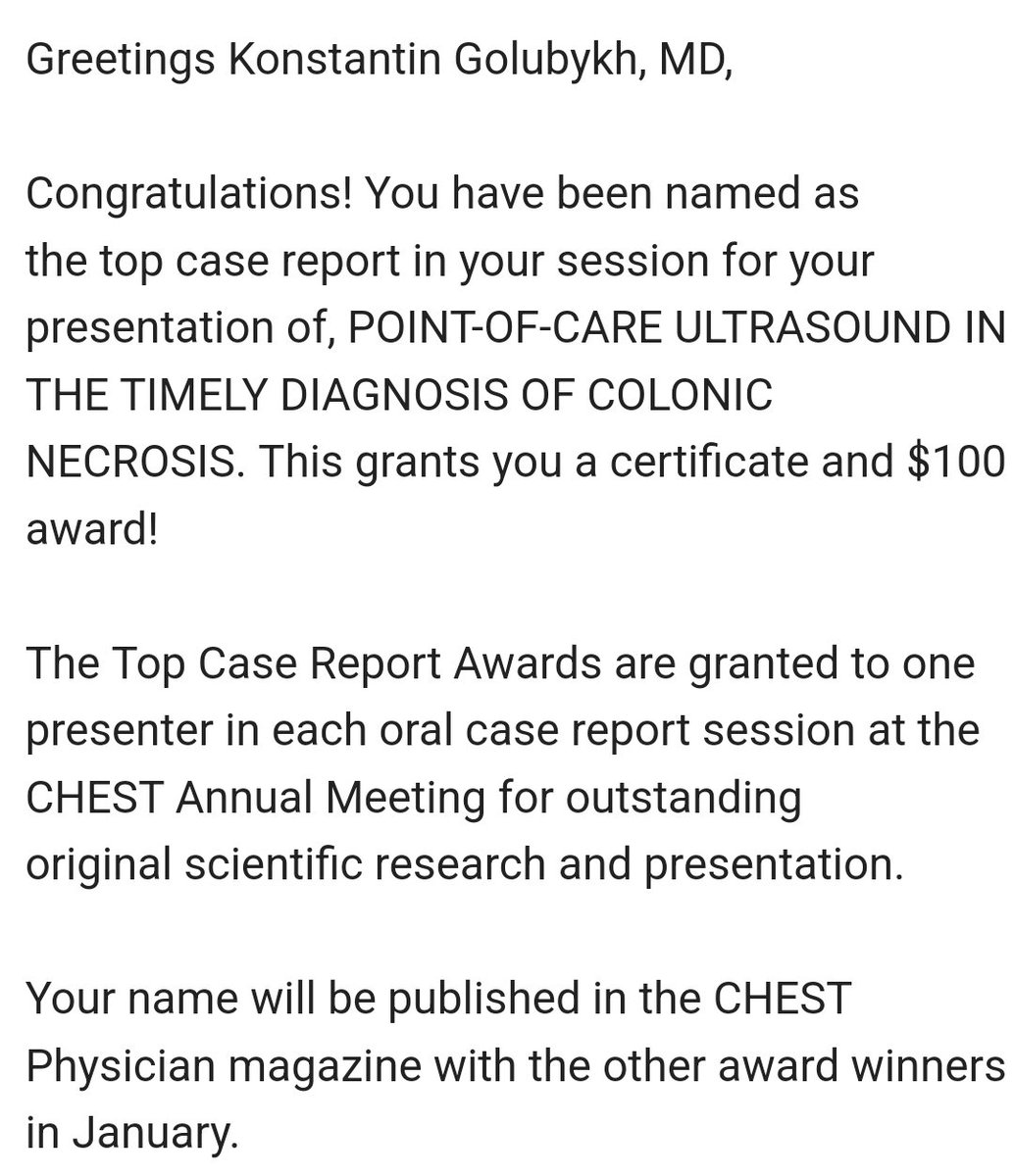 Proud to win an award from <a href="/accpchest/">CHEST</a>
Thanks <a href="/navithadev/">Navitha Ramesh MD FCCP</a> for all the support!