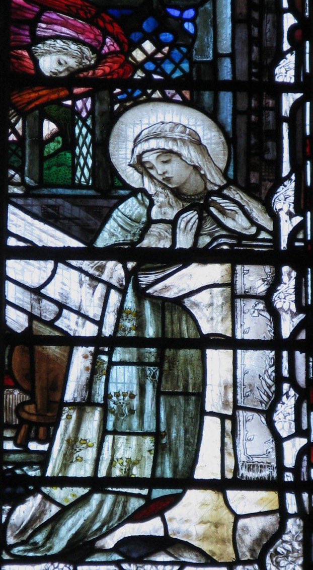 #StainedGlass #AdventCalendar Day 7 is our detail of #ChristopherWhall's Annunciation in the Lady Chapel @gloscathedral @ArtGuideAlex @HolyWellGlass @Horatioforever @NellytheWillow @SloaneChurch @TheArtsSociety_ @JWNairn @NatChurchTrust @designledreview @HorsfallTurner