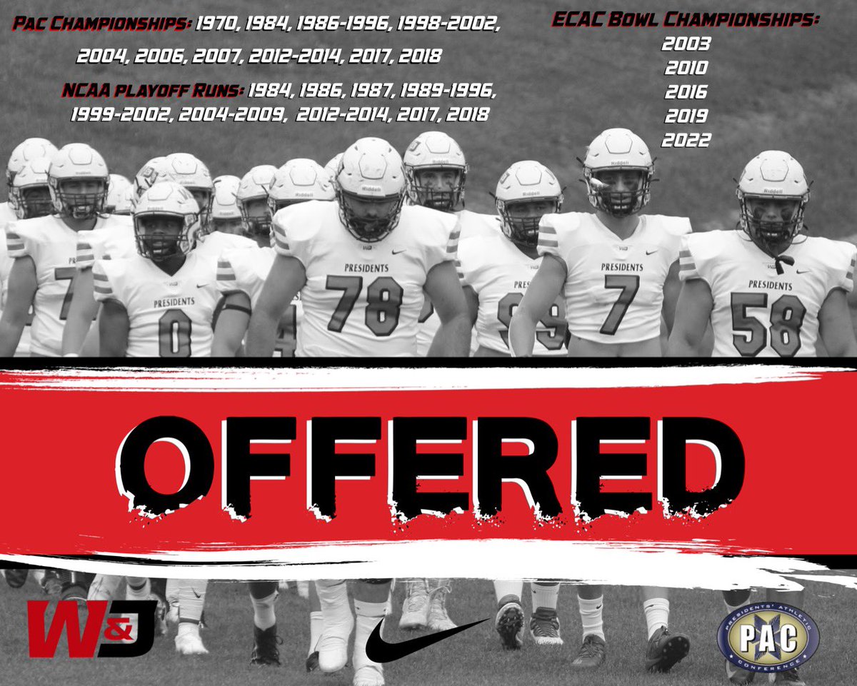 DominicVitula's tweet photo. Beyond thankful to receive my 6th offer to play at the next level for @WJFootball! Huge thank you to @Coach_Luvara for the amazing opportunity! https://t.co/T6UkGHDH33