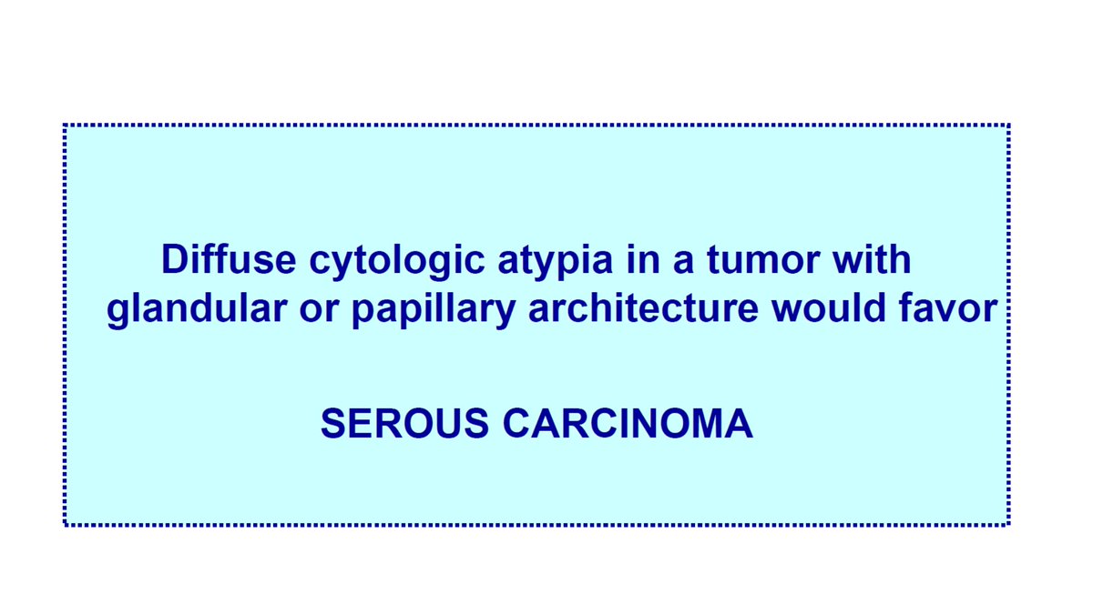Janiranavarro's tweet photo. Uterus
Serous carcinoma-Morphologic clues
-Diffuse cytologic atypia
Dr. Oliva MGH
🔬Pics #PathPresenter
#everydayGYN #gynpath #PathTwitter #pathology #pathresidents #pathfellow https://t.co/LjEKFKaoOW