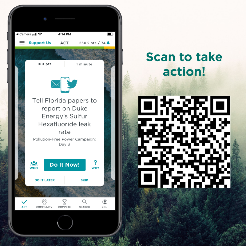 MyClimateApp's tweet photo. ACTION OF THE DAY: Tell Florida papers to report on Duke Energy's Sulfur Hexafluoride leak rate

Download the Climate Action Now app to take this action and thousands of others!