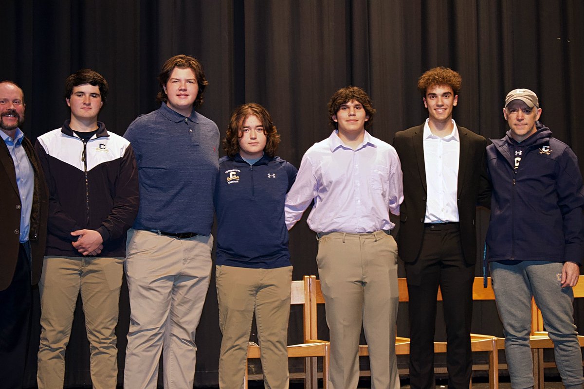 CHSCavsLax's tweet image. Congrats to the 6 lacrosse players who were inducted into National Honor Society tonight. @ChrisDp43 @nick_beast28 Daniel Mejia, Jack Bauer, @CameronBryden3 & Rowan Maul. #STUDENTathletes
@CuthbertsonHSNC
