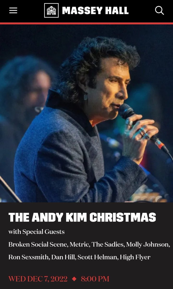 danhillmusic's tweet photo. Join us tomorrow night, Wed., Dec 7th at 8:00pm at Massey Hall in Toronto for The Andy Kim Christmas!  All proceeds donated to CAMH Gifts of Light.
Get your tix here!
https://t.co/cby7y606tO https://t.co/0eCW3olqxk