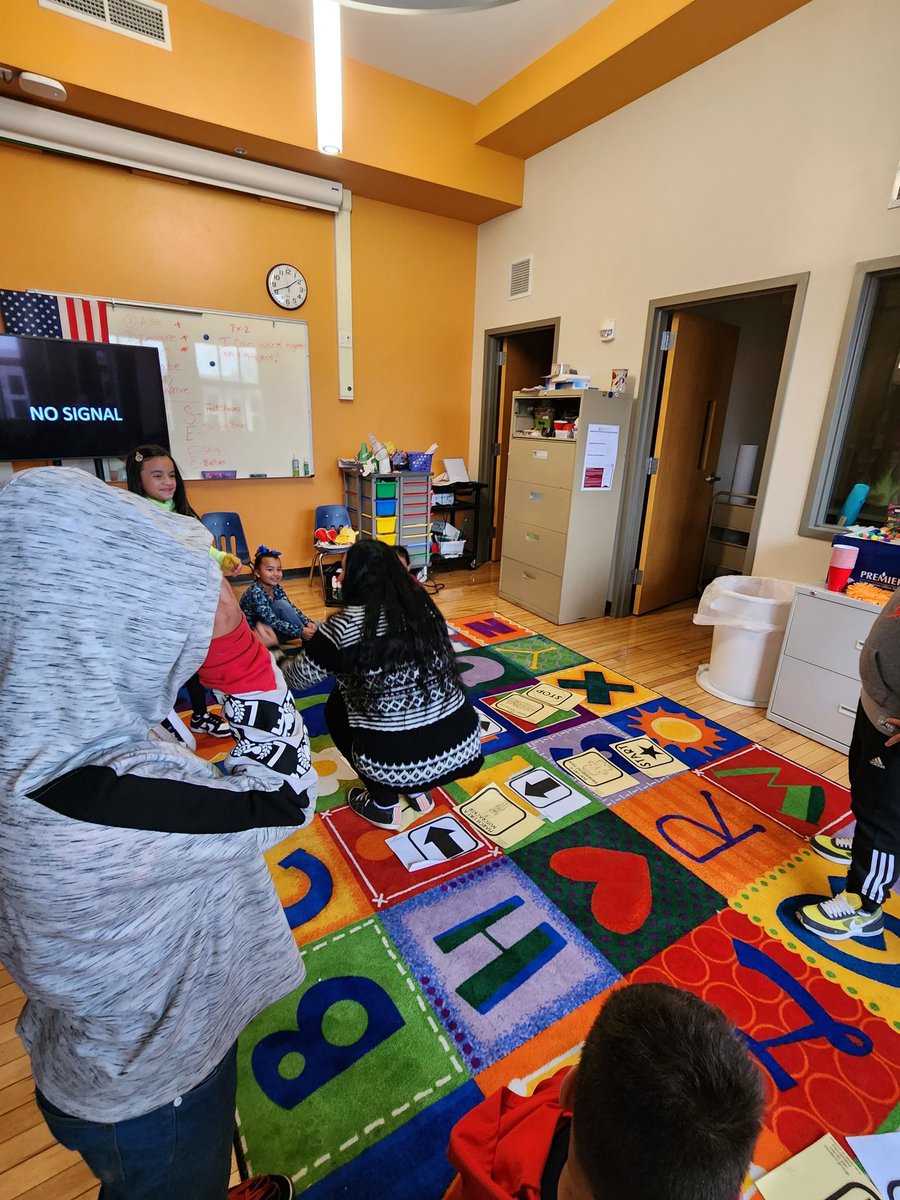 Mrs_Marotta_lib's tweet photo. Hour Of Code!!! Move Your Body! Code with movement! You are the robot, how can you move across the room? Even Ms. Hashim got in on the fun!! #allgradescode #schenectadyrising #hourofcode #librarylearners #STEMINGiswinning @Hamilton_Howler @SCSchools @SchenectadyTech https://t.co/ajfXpBPy5q