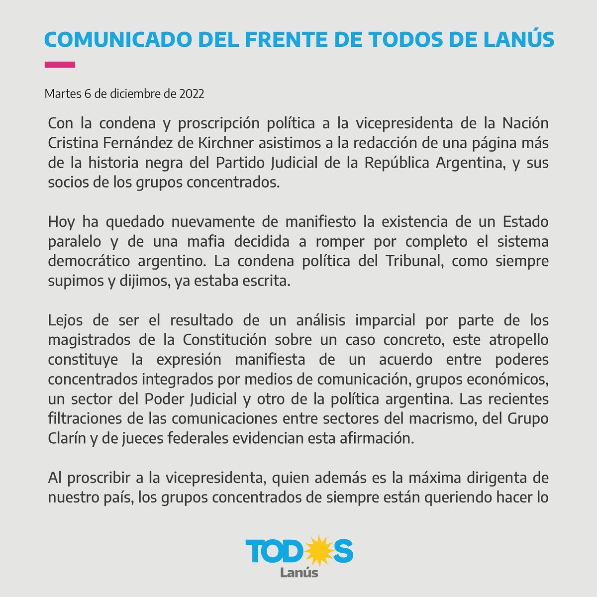 Concejalxs Frente de Todos Lanús tweet media