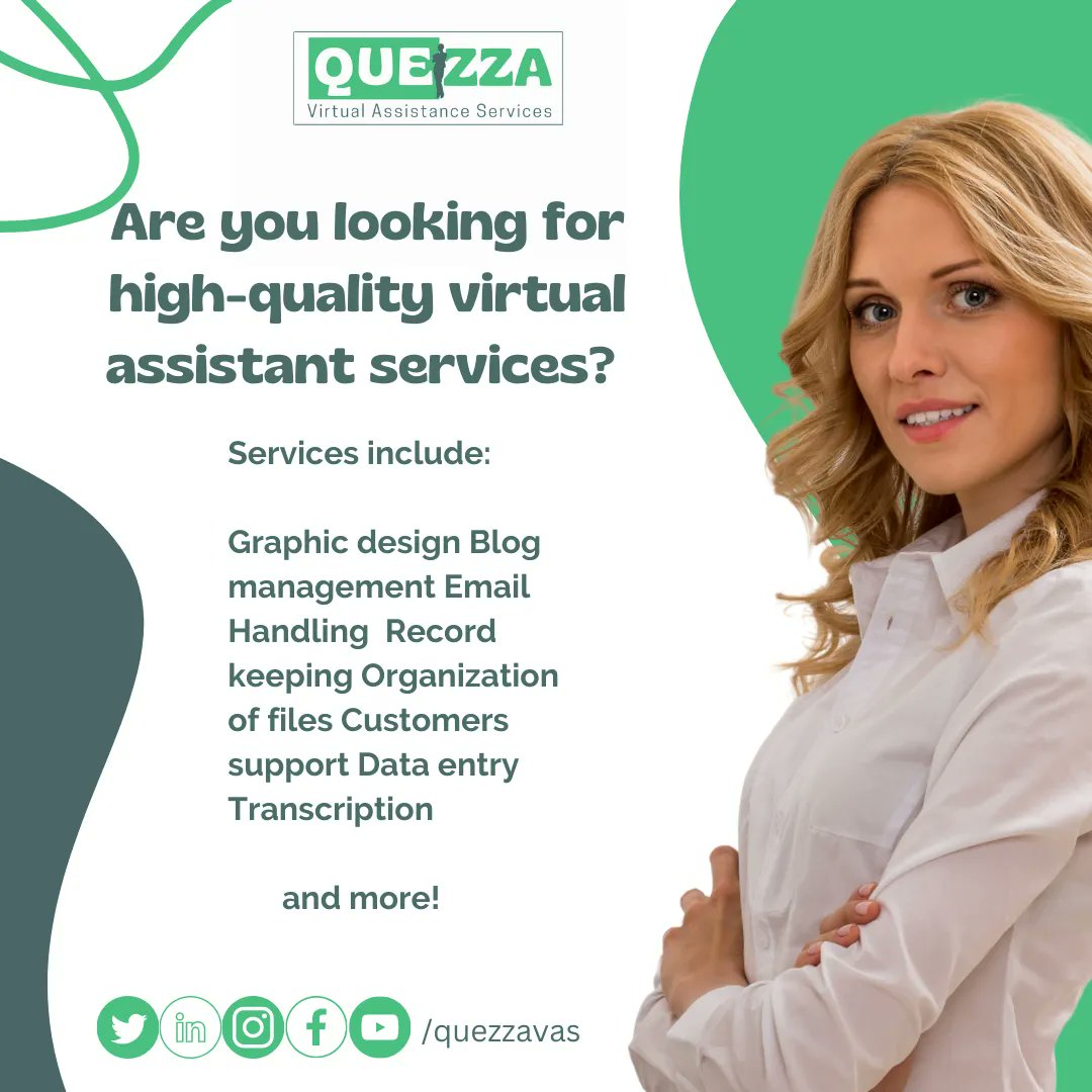 quezzavas's tweet photo. Are you looking for high-quality virtual assistant services?

I am an efficient quality virtual assistant at your service!

You can contact me at  https://t.co/fE6HJ3m2Tz 

 #quezzava #quezzagva #quezzavaservices #efficientqualityassistant #entrepreneur #vaph https://t.co/iJrzudNR1A