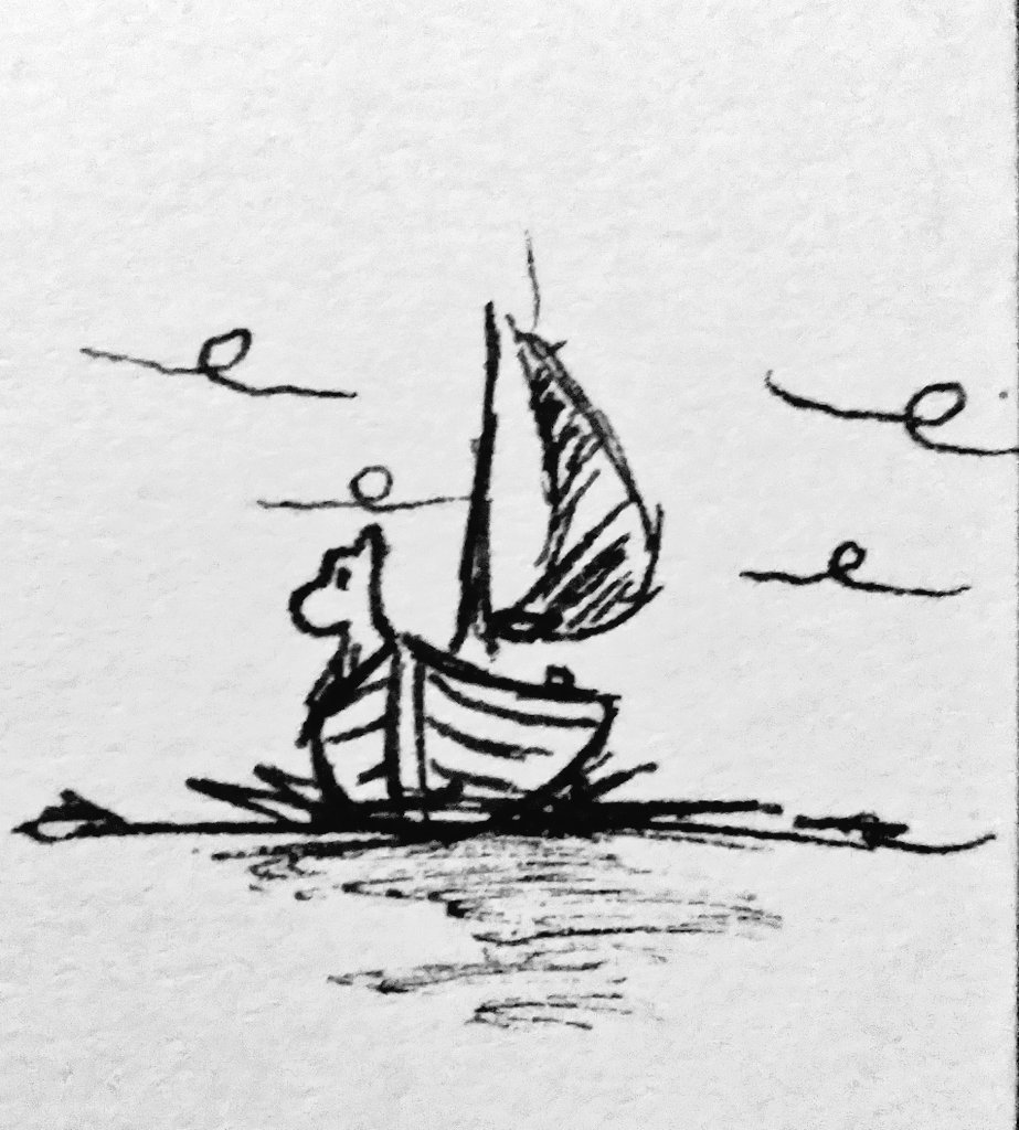 MisterSimplist1's tweet image. #moomin #snufkin #muddler #moominpappa #sailboat