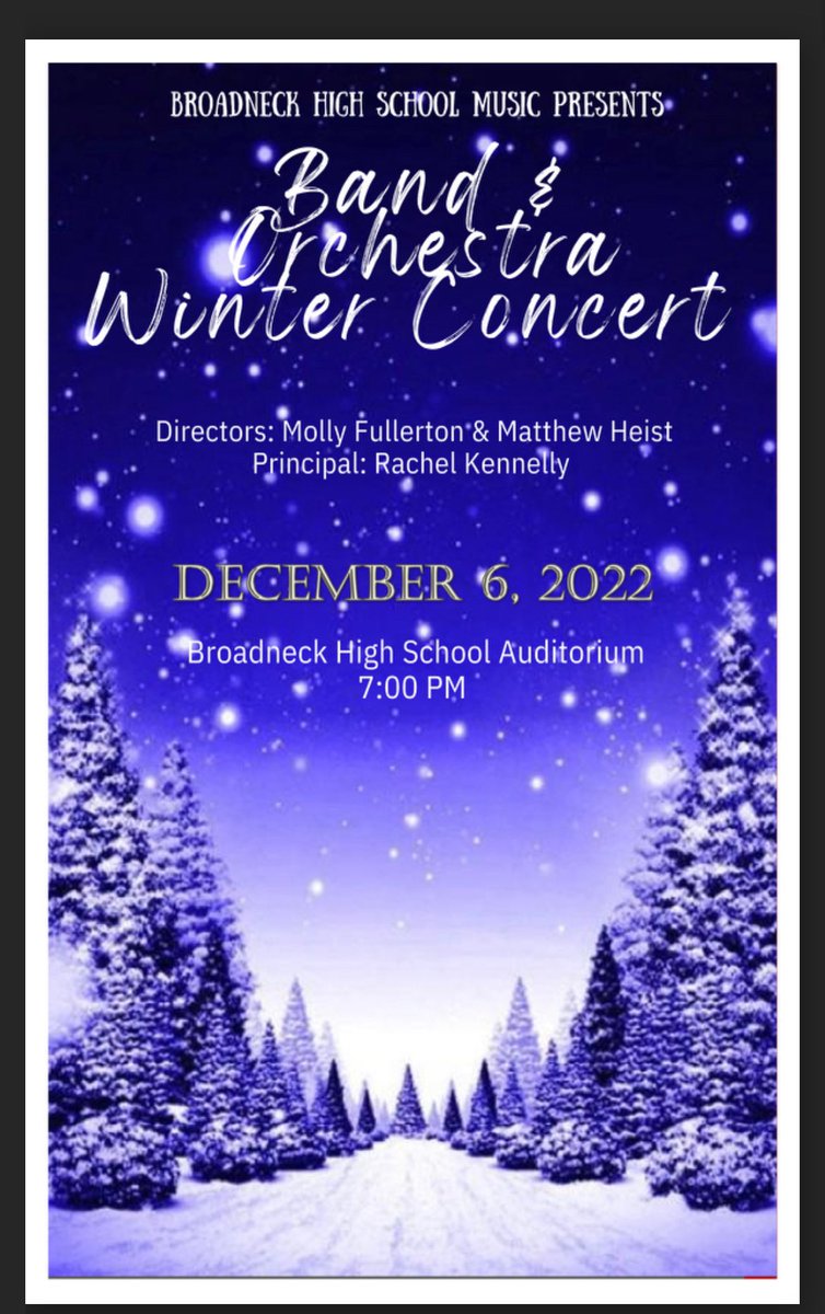 Our Broadneck Band and Orchestra welcomed in the holiday season to a packed auditorium at their winter concert tonight! #AACPSAwesome