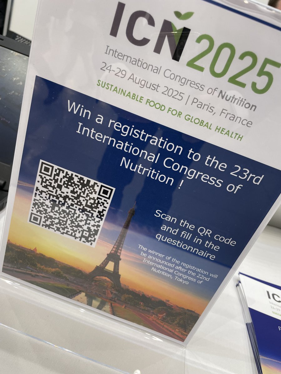 IUNS International Congress on Nutrition 2025 (@icnparis2025) on Twitter photo The French delegation is in Tokyo for the International Congress of Nutrition. The next edition will take place in Paris!
Visit our booth and get a chance to win a registration pass for <a href="/icnparis2025/">IUNS International Congress on Nutrition 2025</a>
#nutrition #paris #ICN2025 #France #congress <a href="/SFNutrition_Fr/">@SFNutrition_Fr</a> <a href="/nutrition_ffn/">FFN_nutrition</a> The French delegation is in Tokyo for the International Congress of Nutrition. The next edition will take place in Paris!
Visit our booth and get a chance to win a registration pass for <a href="/icnparis2025/">IUNS International Congress on Nutrition 2025</a>
#nutrition #paris #ICN2025 #France #congress <a href="/SFNutrition_Fr/">@SFNutrition_Fr</a> <a href="/nutrition_ffn/">FFN_nutrition</a>