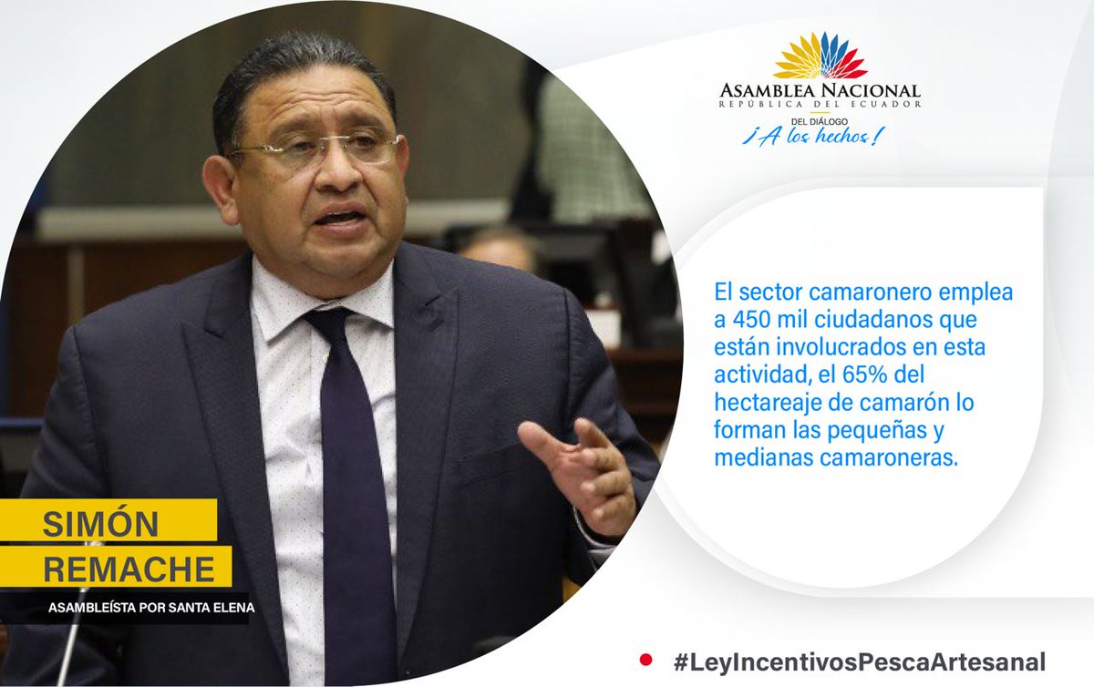 AsambleaEcuador's tweet photo. #PlenoLegislativo | @RemacheSimon1 indica que el Gobierno desconoce la realidad del sector pesquero, debido a que, incluso en la proforma presupuestaria para el 2023 no constan incentivos para este sector. #LeyIncentivosPescaArtesanal https://t.co/zq7r5YV4kn