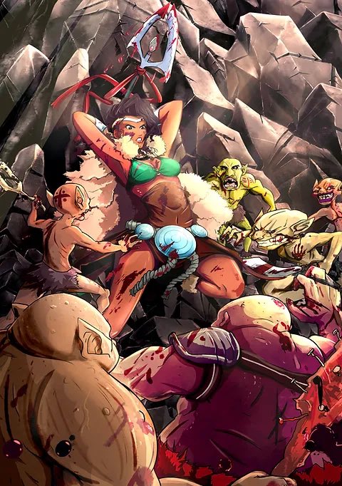 "Namazzi and the Blood Hand Goblins" was an exclusive piece created for our debut at the 2016 State of Black Science Fiction Convention crafted by international artist Bicio Fuentes.
 
11 x 14 Glossy Print Heavy Stock Poster

Buy Now: sorghumandspear.com/product-page/e…