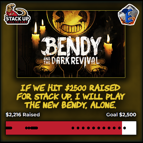 OneForMrsE's tweet photo. Less than $300 away from raising $2500 for @StackUpDotOrg ! Lets have some fun games tonight with some better incentives!!! (Hint you can make me eat crickets! Or even worse. a slice of banana!) 
https://t.co/VByIpGdgK8 https://t.co/aaHmS8U4yn