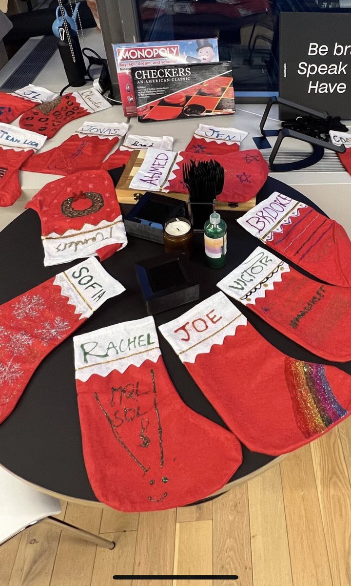 Last week the @worksomedotcom team USA decorated holiday stockings as the weekly TGIF activity. I was OOO, but love the way the team decorated mine 😂🙌 check that conversion funnel out 👀📈