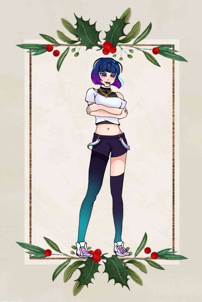 kikuyyu08's tweet photo. EARLY CHRISTMAS GIFT TO MY BRO @Sparto2K FOR SECRET SANTA !! 🎅 shes so gorgeous i love her design so much 🍭💜💙 https://t.co/CyB2z6S9oc