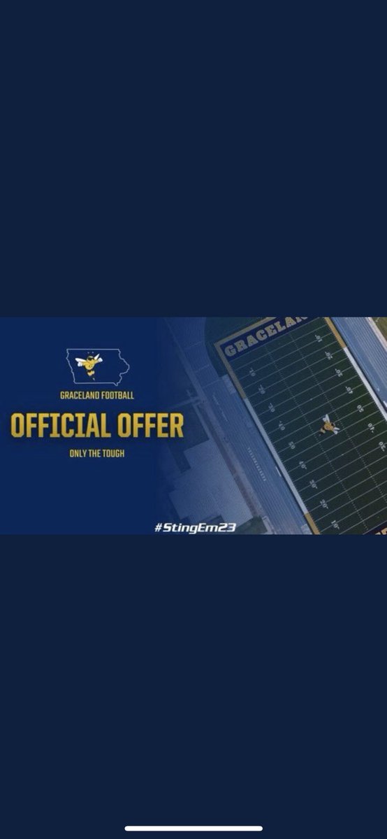 Blessed to receive my second offer from Graceland University! AGTG✝️ @JameslewisCoach <a href="/CDHSSpartanFB/">Spartan Football</a>