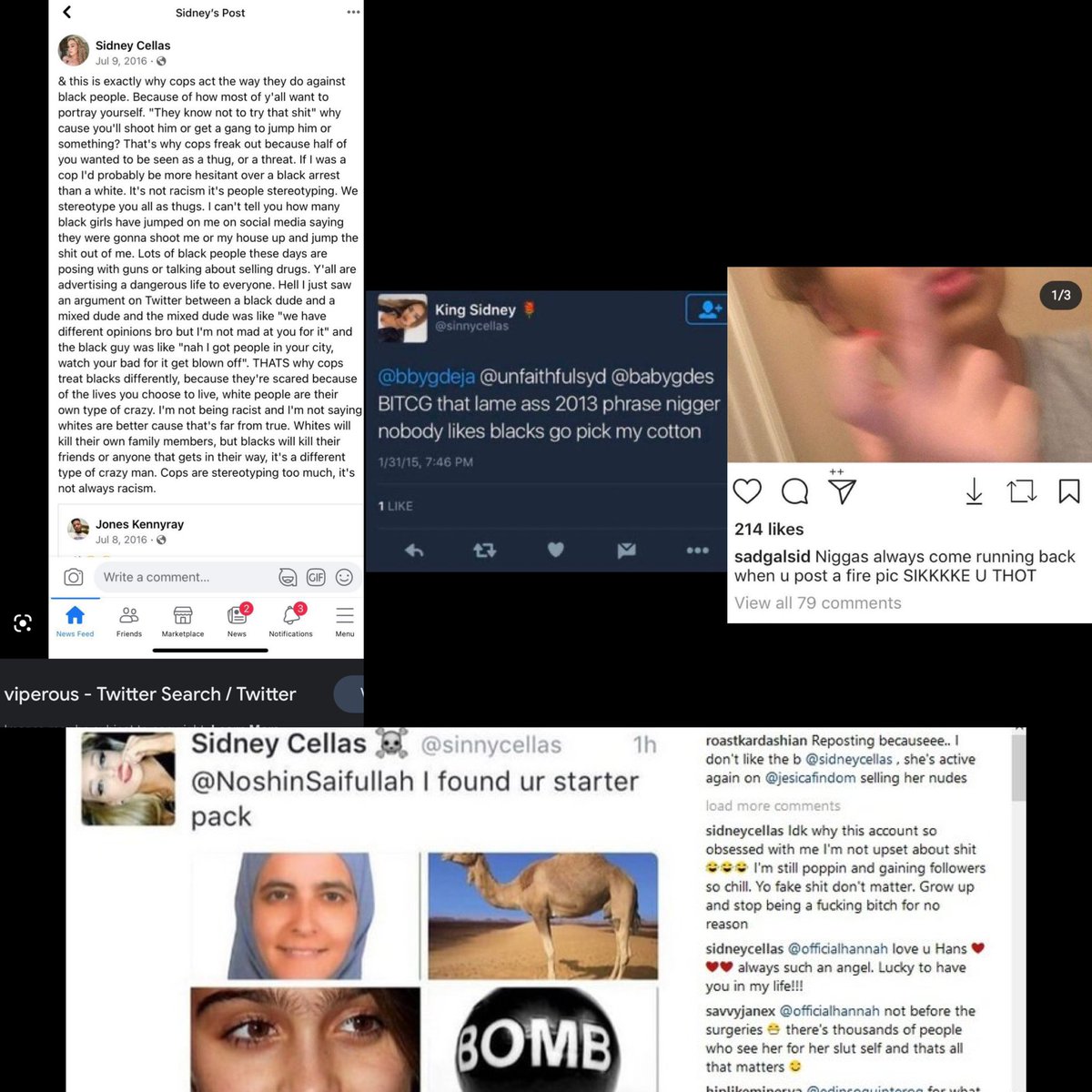 ViperousExposed's tweet photo. @Class @elonmusk but when people expose your ex girlfriend Viperous for being racist, you call them “hateful” ??? Just say ur racist too and go https://t.co/hjw7h4stw0