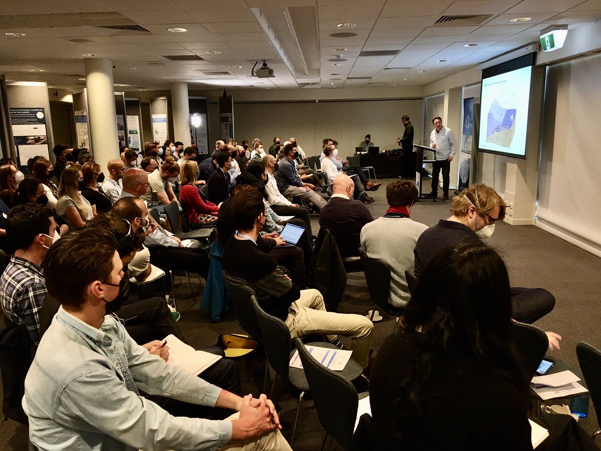 Ant_Partnership's tweet photo. Rick Smith at #AAPPscience talks about RISE team (Realistic Ice-sheet/Ocean State Estimates) making sense of models for melt rates of ice shelves https://t.co/FQjIdxRQ2P