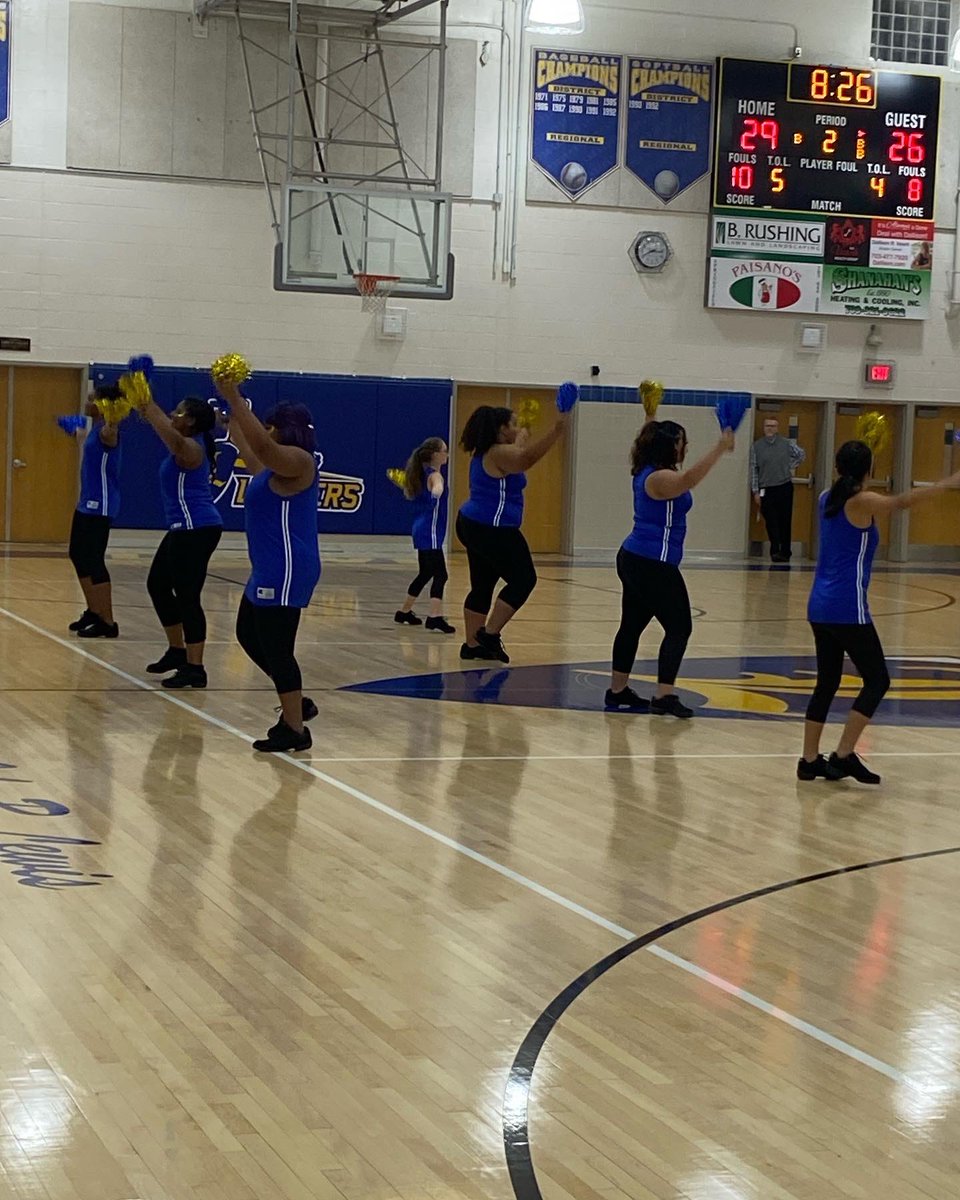 Lancer Dancers performing at halftime!! Great job squad!