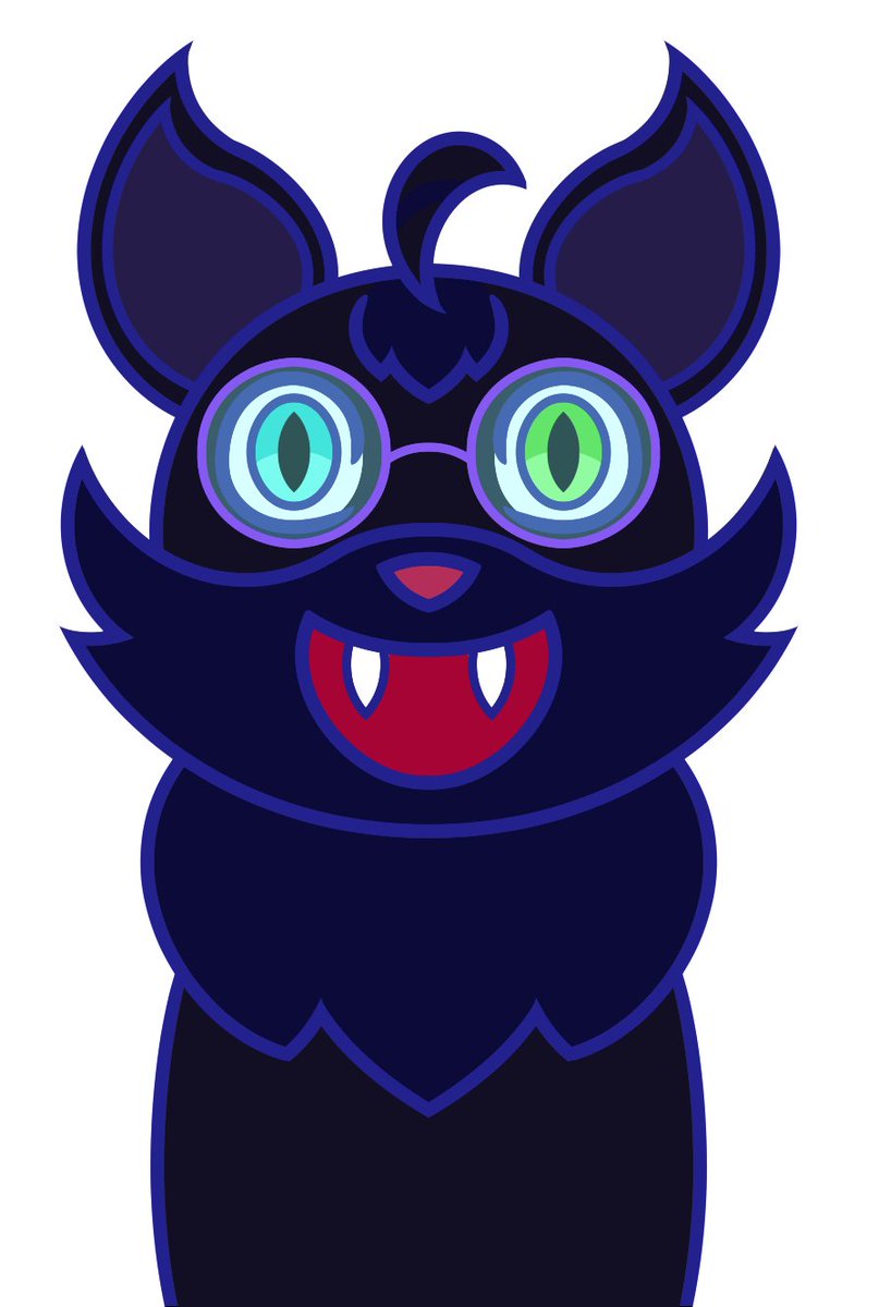 Flufflez542's tweet photo. I decided to redesign my bat boi thomas~ #oc #originalcharacterart #cutebat # https://t.co/uEqn4tATFC