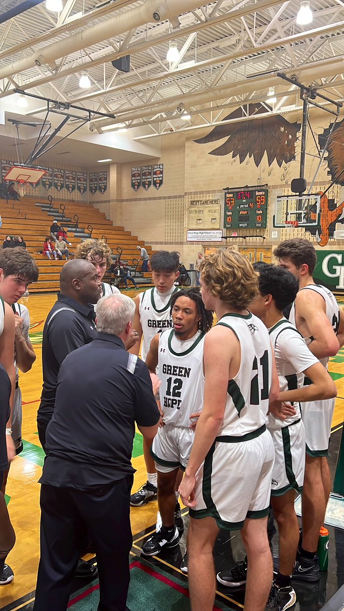 greenhopeatc's tweet photo. 🏀 Green Hope Men’s Varsity fall to Riverside. What a well fought game. Such a great night of basketball! If you missed it, that’s a shame. #TwoOuttaThree #FalconSpirit #SidelineLife https://t.co/0vmoH8GwM4