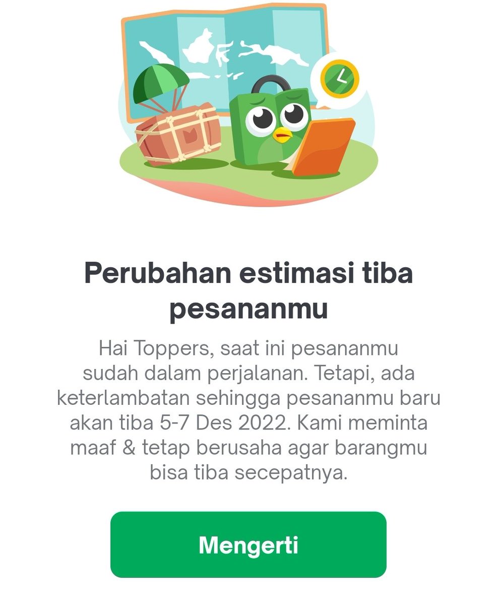 FurdanP's tweet photo. @TokopediaCare Enak ye gonta ganti tanggal. tinggal minta maaf https://t.co/27ammZhQQz