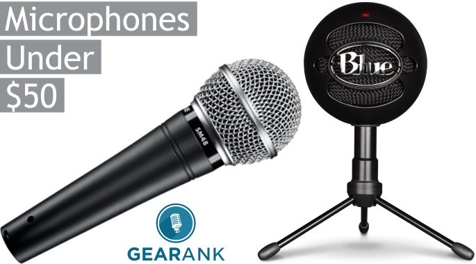 Here's a newly updated guide to The Best Cheap Microphones Under $50 - XLR & USB: gearank.com/guides/mics-un… #BudgetMics #CheapMics #Mics #Microphones #Microphone #USBMic #XLRMic