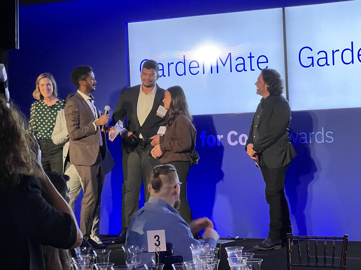 linuxfoundation's tweet photo. Congratulations to the GardenMate team, winners of the 2022 Call for Code Global Challenge. You’re doing incredible work, and it’s only the beginning! @CallforCode #callforcode https://t.co/tPuDTpUtXS