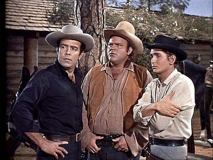 Gemini_53's tweet photo. #PernellRoberts as #AdamCartwright , #DanBlocker as #HossCartwright and #MichaelLandon as #LittleJoeCartwright in #Bonanza #DailyCowboy https://t.co/S0meMyBD9S