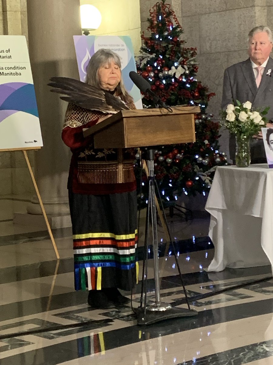 WayneEwaskoMLA's tweet photo. Attended the Sunrise Memorial Ceremony this morning that was held by Premier, @HFStefansonMB & Minister, @MLASquires. May we continue to #remember and honour the women weโve lost from the #ecolepolytechnic tragedy! #mbpoli https://t.co/d6dN5uE8Ml