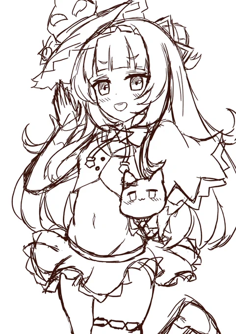 お誕生日イラスト悩み中描き途中のシオンちゃんもあるから描き直しもありかも 